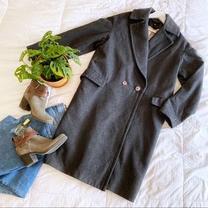 H&M Oversize Wool Blend Coat Gray 4